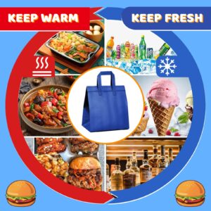 Hushee 200 Pcs Insulated Take out Bags Bulk Thermal Insulation Take Away Bags Disposable Cooler Bags 10.24x11.02x6.69 Inch for Grocery Lunch Hot Cold Frozen Food Delivery Shipping(White)