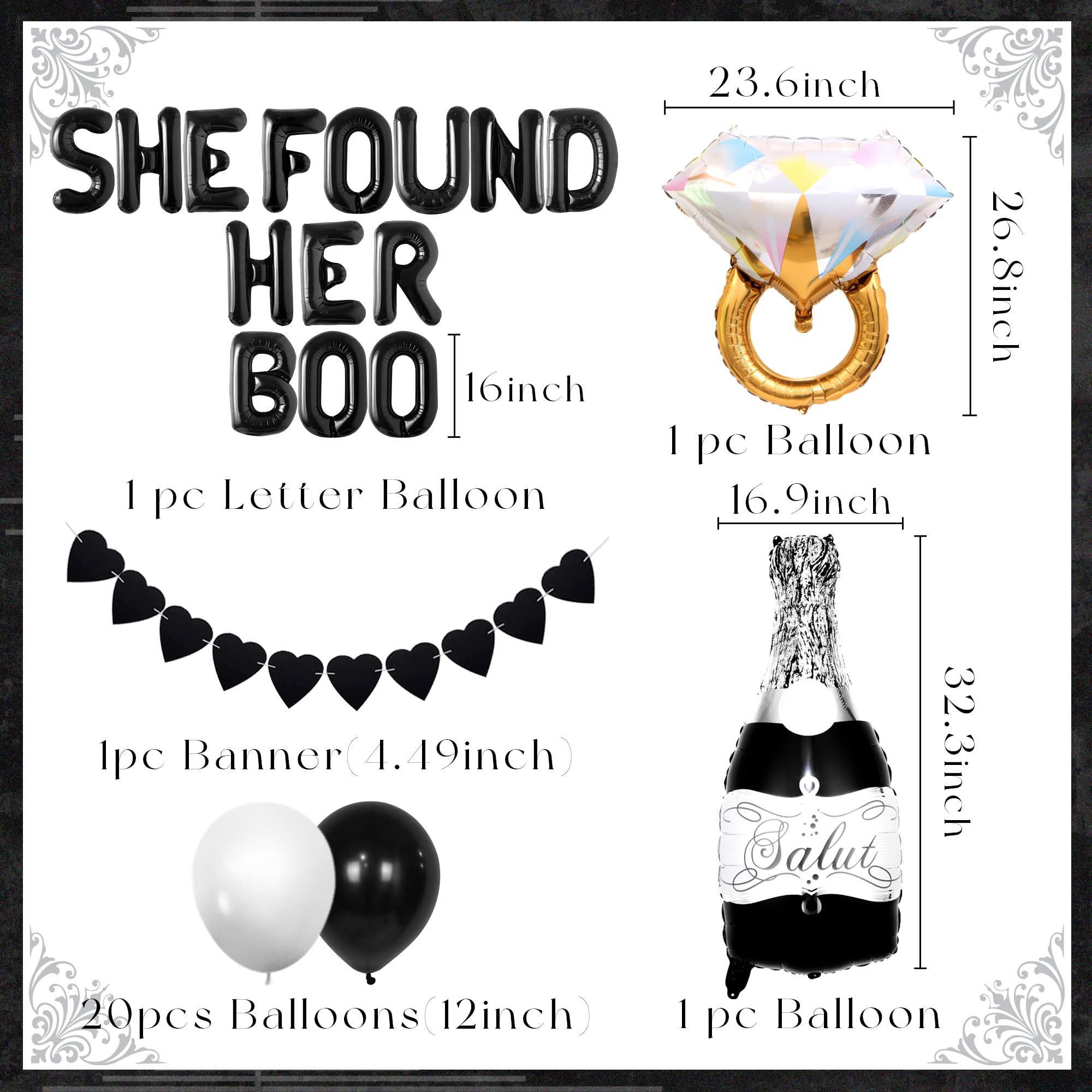 LaVenty She Found Her Boo Bridal Shower Decoration She Found Her Boo Bachelorette Decoration Halloween Bachelorette Bridal Shower Decoration