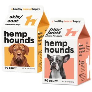 hemp hounds bundle | herbal skin & coat | hip & joint chews for dogs