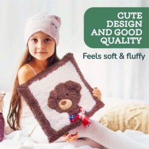 Wonder Products Bear Pillows - Irresistibly Cute Plush Bear Shape for Comfortable Cuddling - Ideal Gift for Kids and Bear Lover - Decorative Bed and Sofa Pillow for Cozy Ambiance - Polyester, Brown