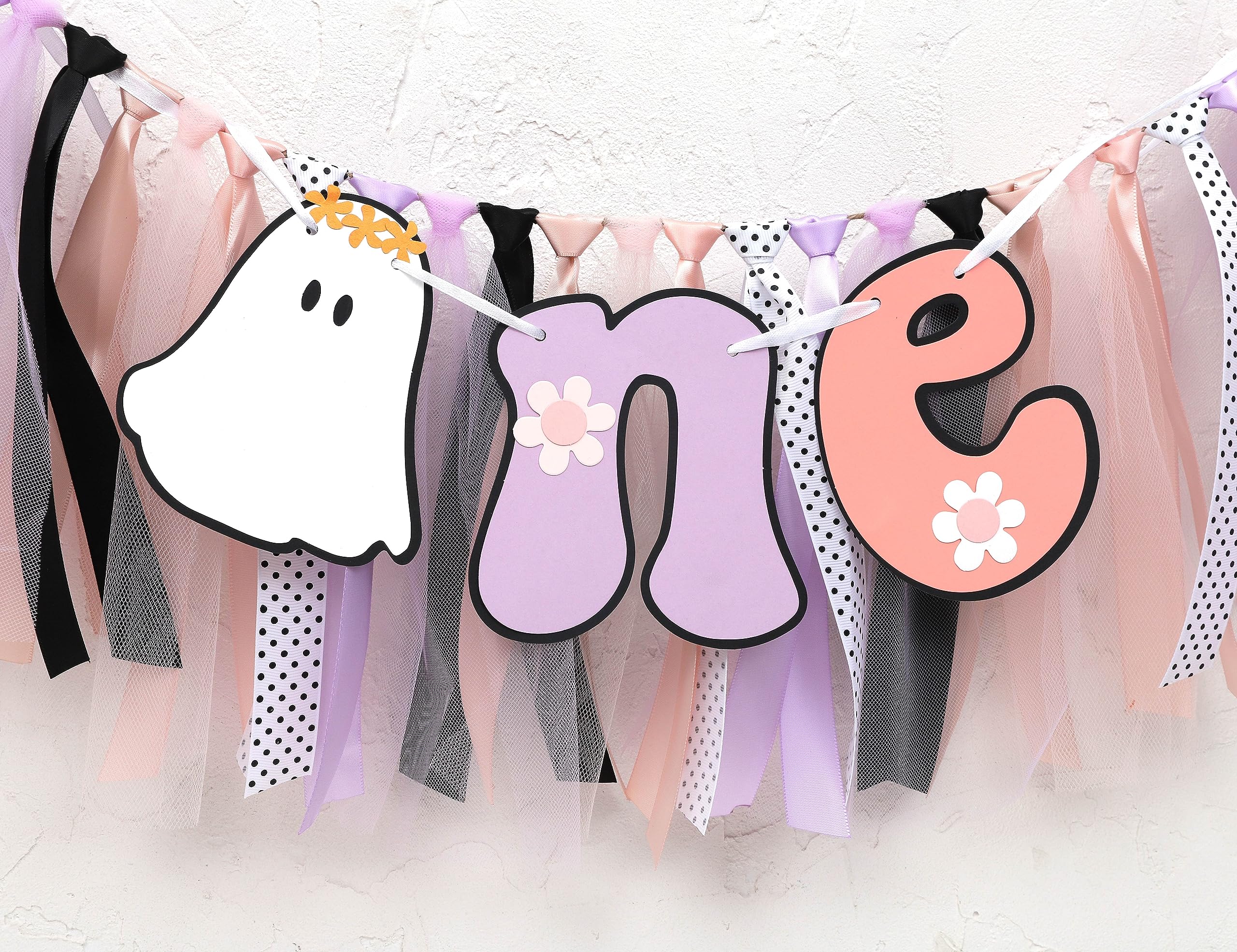 Spooky One Groovy Birthday High Chair Banner - Halloween 1st Birthday Party Decorations, Halloween Party Banner,Ghost One Baby Shower, Happy Halloween Banner, Boho Happy Boo Day Garland For Birthday