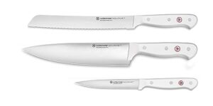 wÜsthof gourmet white 3-piece starter knife set