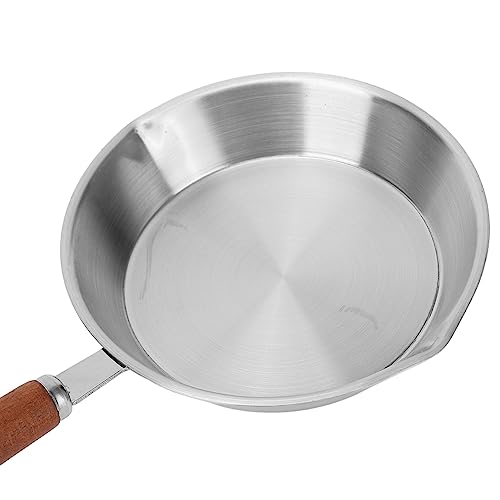 Egg Pan, Non Stick Frying Pan Stainless Steel Frying Pan Non Stick Egg Pan Fry Pan for Household Restaurant Induction Cooker (12CM)