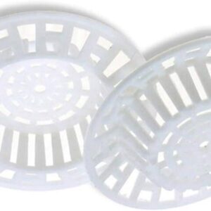 Kitchen Sink Filter Reusable Plastic Bath Sink Strainer Set 7 cm Pack of 2 White