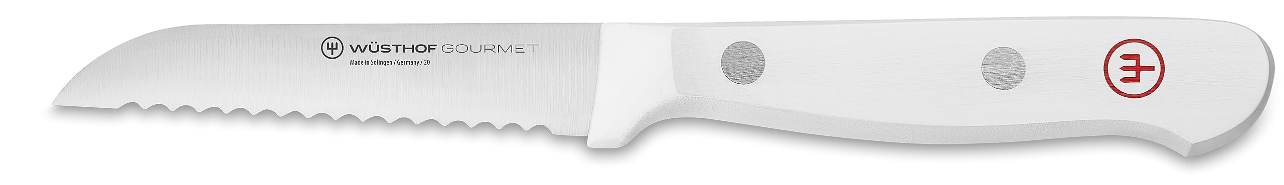 WÜSTHOF Gourmet White 3" Serrated Paring Knife