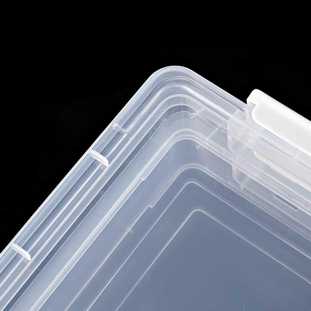 Clear Plastic Storage Box 3-Layer Stackable Stationery Case Portable Jewelry Storage Organizer for Jewelry, Lipstick, Business Cards, Erasers, Hair Accessories (1 Pack)