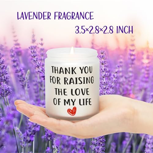 AREOK Christmas Gifts for Mother in Law Gifts from Daughter Son in Law - Gifts for Boyfriends Mom Mother of The Groom Bride Gifts, Best Future Mother in Law Gifts Wedding Birthday, Lavender Candle