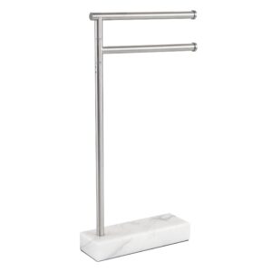 KES Hand Towel Rack for Bathroom, Countertop Swivel Towel Rack Standing with Marble Base, Free Standing Hand Towel Holder Stand 18/8 Stainless Steel Brushed Finish, BTH233-2