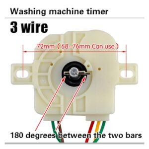 MiJob 3 Wire 180 Degree Washing Machine Timer Washing Machine Timer Switch Wash Timer Semi-Automatic Double-Cylinder Washing Machine