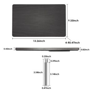 Weilianda Home Theater Seating Series Swivel Tray Table Dark Wood Pattern