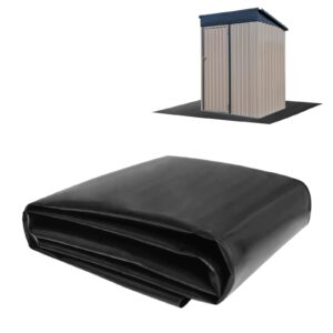 hlimior 5.2x3.2 ft outdoor storage shed mat-waterproof dustproof outdoor carport mat- backing prevents liquid penetration，anti-slip patio furniture floor mat for protect storage shed floor，black