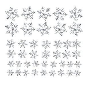 800 Pcs Silver Christmas Snowflakes Confetti Decorations - Fake Snow Confetti Crafts Snowflake Christmas Party Supplies for Winter Wonderland Frozen Themes Birthday Baby Shower Party Table Decor