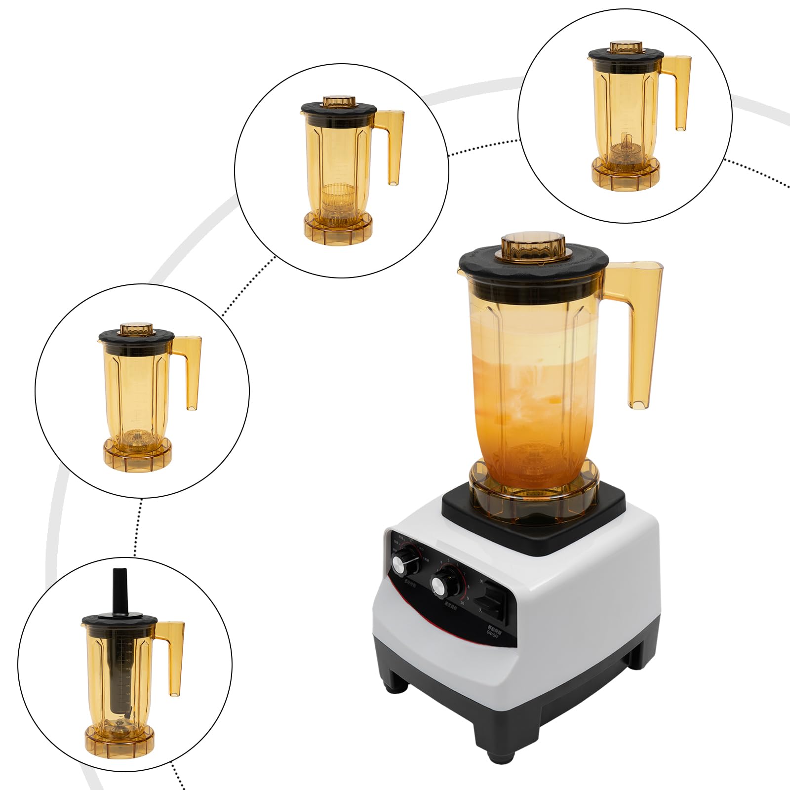 4 in 1 Tea Brewing Machine, Bubble Tea Machine, Milkshake Blender, Smoothie Maker Machine, Multifunction Food Blender Brew Cream Milk Shaker