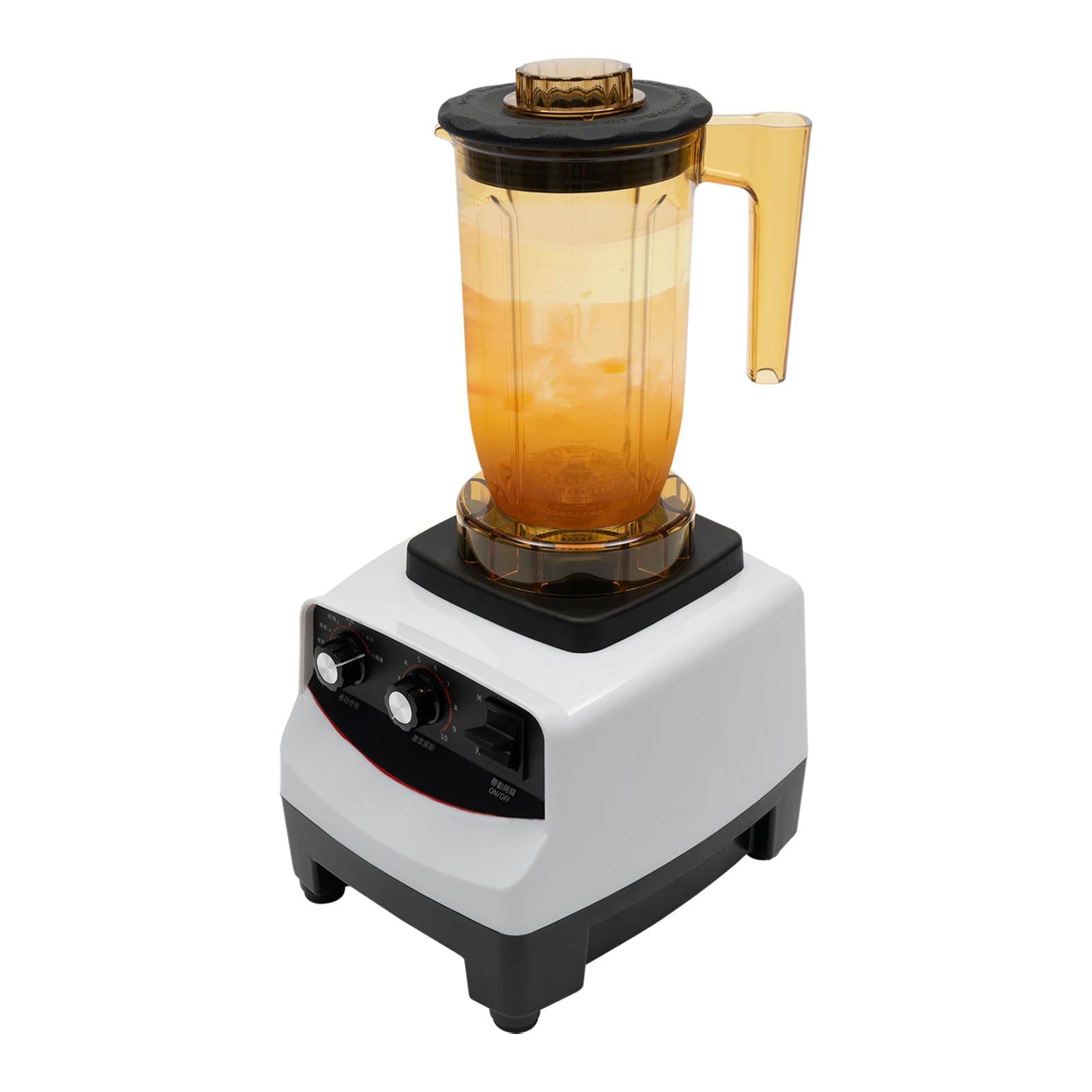 Bubble Tea Machine, Modern 1200ml Multifuction Blender with 4 Different Cups, 10 Gears Adjustable Speed, Countertop Smoothie Blender for Homes, Milk Tea Shops, Coffee Shops White 1800W 30000r/min