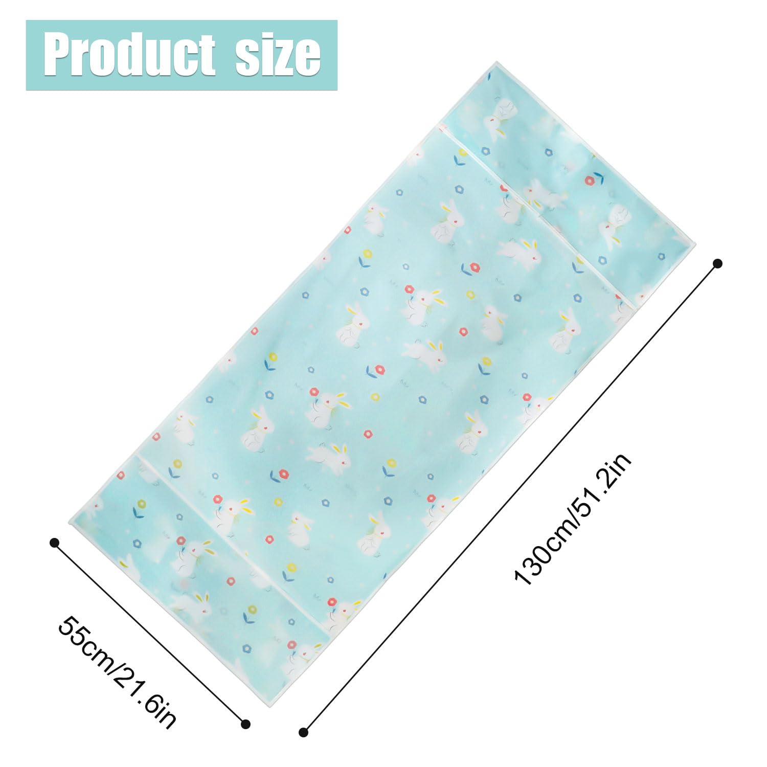 Fridge Dust Proof Cover, Fridge Cover Top Fridge Top Cover Protector Refrigerator Top Cover Fridge Top Cover with Storage Pockets (Rabbit)