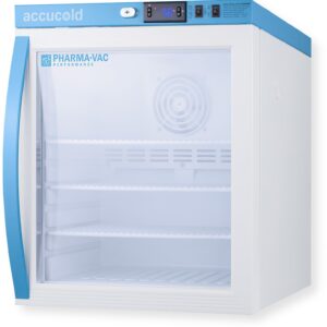 Accucold ARG1PV456 Compact Vaccine Refrigerator; Designed for Pharmacy, Medication, and Vaccine Applications; 1 cu.ft Capacity; Automatic Defrost; Certificate of Calibration Included; Interior Light