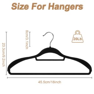 Hodola 6 Pack Suit Hangers for Men,Velvet Suit Hangers with 360 ° Rotating Hooks,Space-Saving Non-Slip Suit Jacket Hangers,Suitabl for Dress, Pants, Shirts, Skirts,Ties