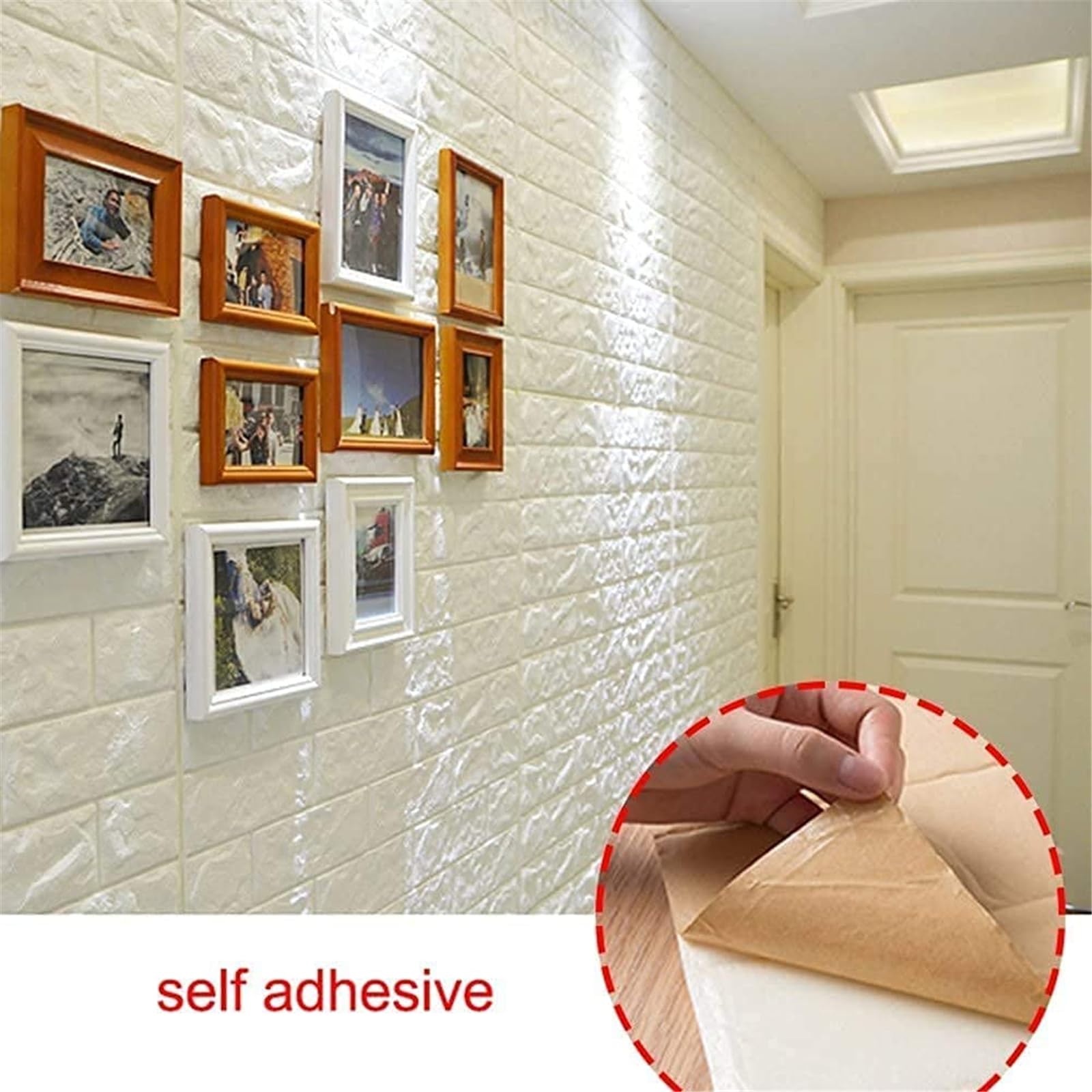 3D Wall Panels Peel and Stick - PE Foam DIY Self Adhesive, Waterproof, Perfect for Interior Wall Decor in Bedroom & Living Room (White, 20pcs 13×15’’)