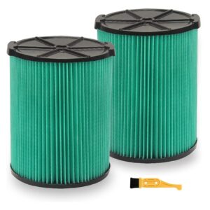 VF6000 Wet/Dry Replacement Filter for Ridgid 5-20 Gallon Wet Dry Vacuums WD5500 WD0671 WD6425 WD7000 WD1280 WD1851 WD1680 WD1956 RV2400A 1400RV RV2600B,Fit for Husky 6-9 Gallon Vacs 2 Pack