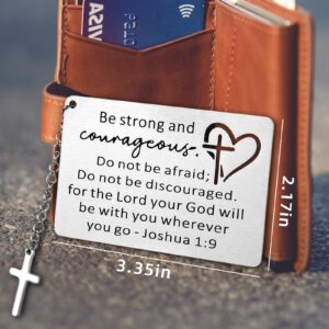 Christian Gifts for Men Women,Engraved Cutout Religious Graduation Cards,Inspirational Pastor Appreciation Gifts,Encouragement Prayer Wallet Insert Card for Christmas Birthday Graduation Presents