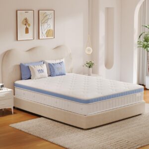 Yaak King Size Mattress 10 Inch, Hybrid King Mattress in a Box, Individual Pocket Spring King Bed Mattress with Breathable Memory Foam, Pressure Relief, Medium Firm Mattress King Size 80"x76"x10"