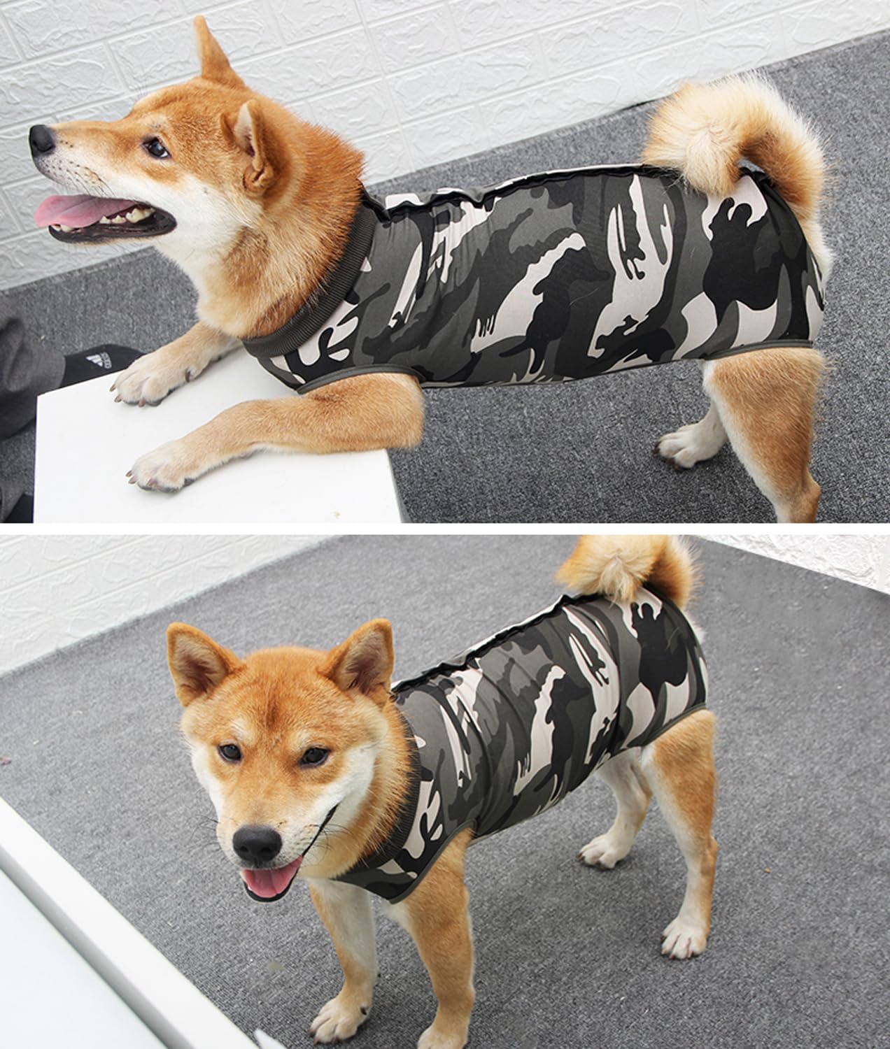 HCHYEY Dog Recovery Suit, Humanized Dog Surgery Recovery Suit for Female Male Dogs, Dog Onesie for Post Surgery - Anti Licking E-Collar Cone Alternative Bodysuit for Surgical Wound (Camouflage, L)