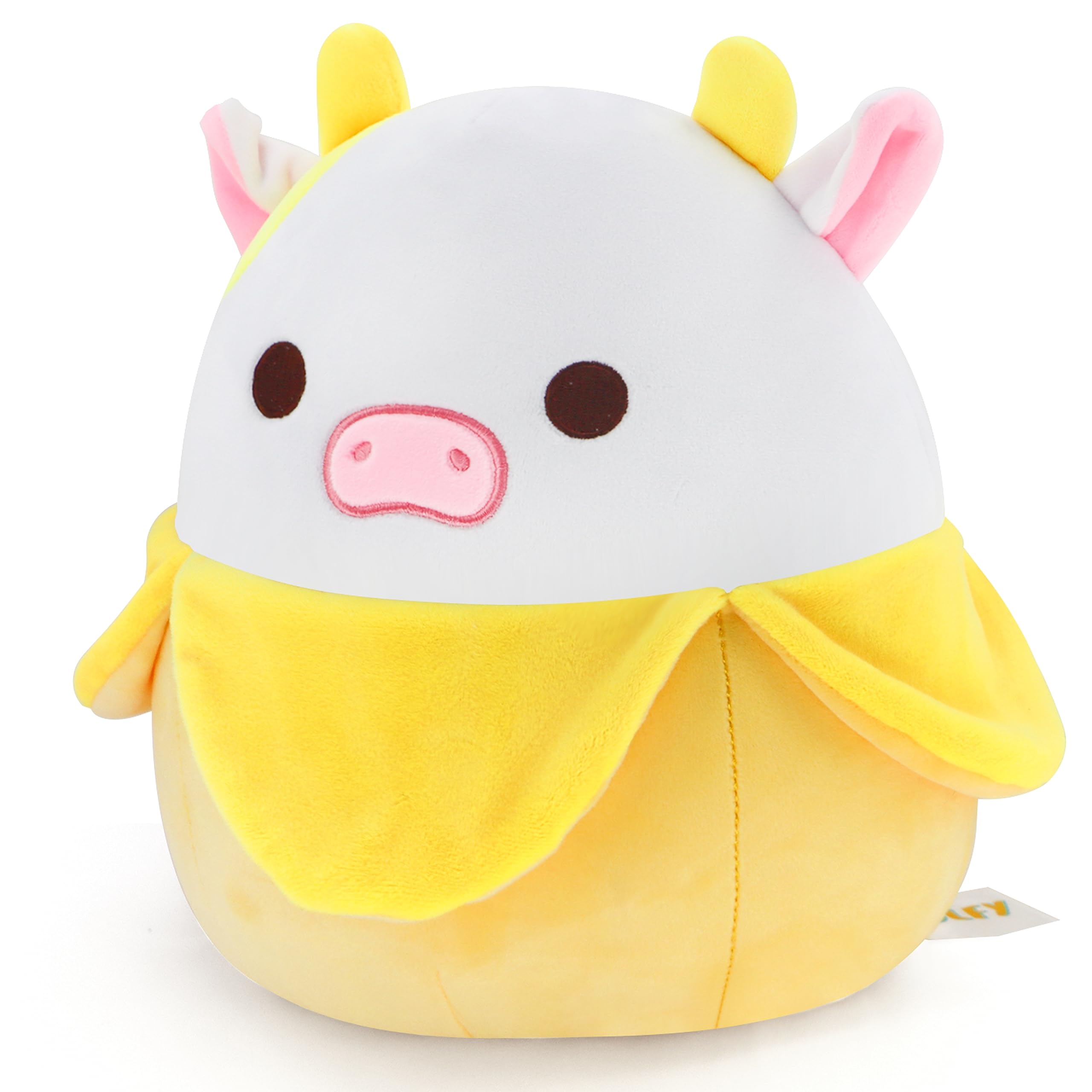 LXSLFY 11inch Cute Banana Cow Plush, Cow Stuffed Animals Kawaii Cow Pillow Gifts for Kids Girls Boys Birthday Christmas Home Decora (Banana Cow)