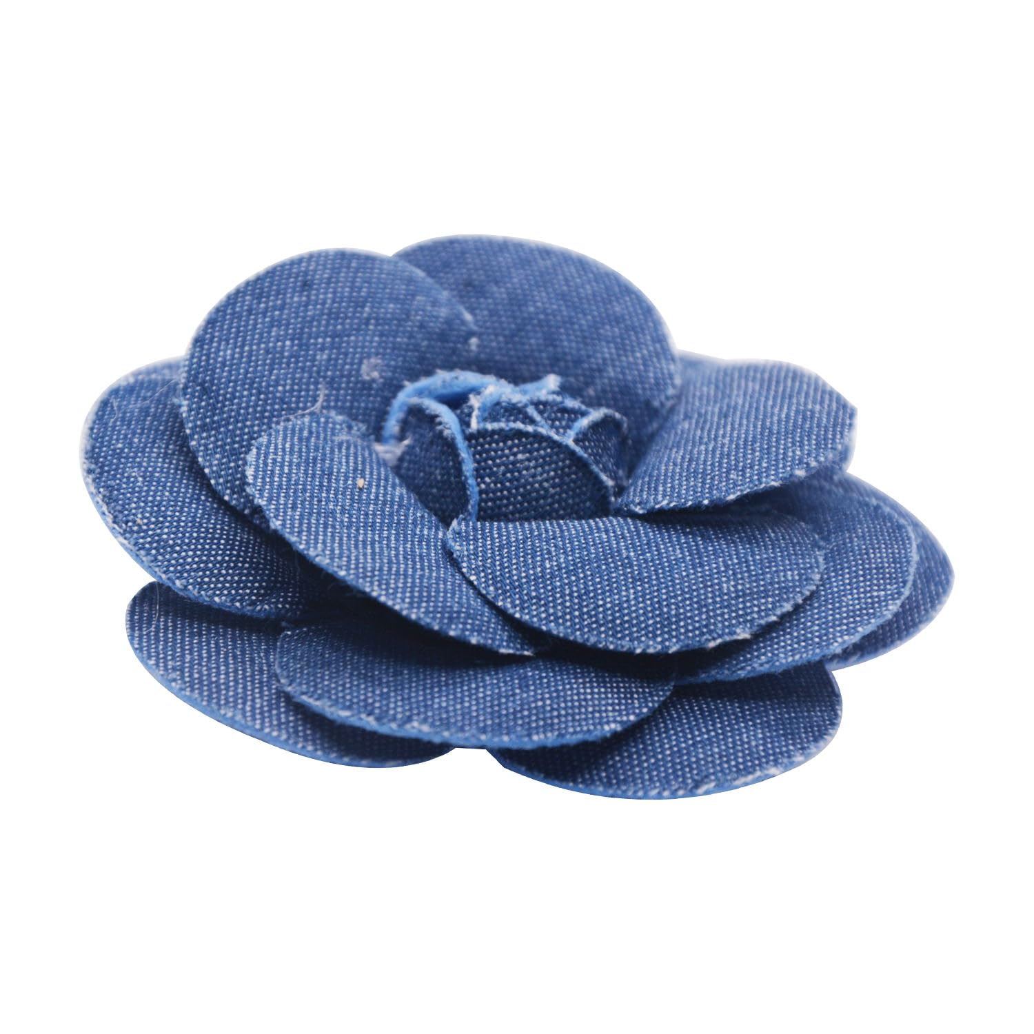 Begino 6Pcs Denim Flower Cloth 3 Sizes Denim Fabric Flowers Hair Accessories Clothes Hats Dress Decoration DIY