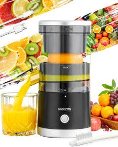 electric citrus juicer machines,citrus juicer machines with usb and cleaning brush,portable electric juicer for making fresh orange juice,squeezing oranges,lemons,kiwi fruit,and grapefruit(black)