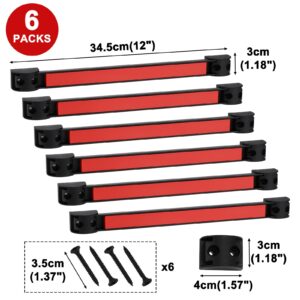 Mayouko 12" Magnetic Tool Holder Strip, 6 Packs, Metal Magnet Tool Organizer Bars for Garage, Workshop, Magnetic Strip for Tools