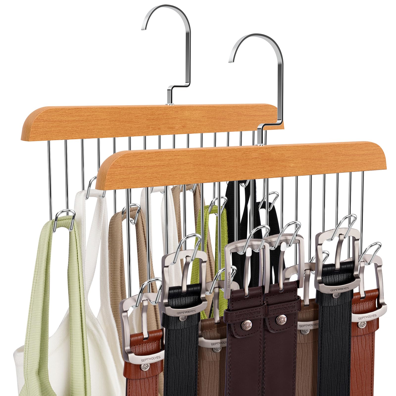 Belt Organizer Belt Hanger for Closet,Bra Hangers for Closet Organizer,360°Rotating Closet Organizers for Dorm & Apartment for Blet Bra Tank Top