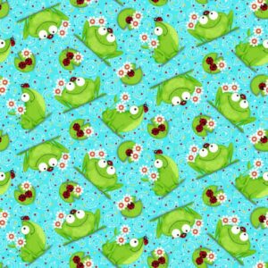 frogs comfy flannel fabric 1 yard