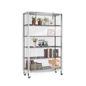 IndigoTempest9 Clear Vinyl Waterproof Shelf Cover for Wire Shelving - 48" W x 18" D x 72" H - with Zipper Closure - Protects from Dust and Debris - Only Cover