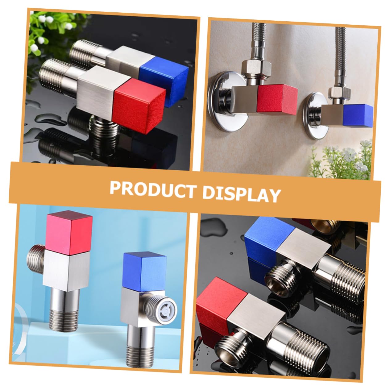 Bathroom Accessory Toilet Part Angle Stop Tool Angle Valve for Bathroom Angle Stop Valve Angle Valve for Bidet Angle Valve for Shower Toilet Supply Toilet Accessory Bathroom Supply