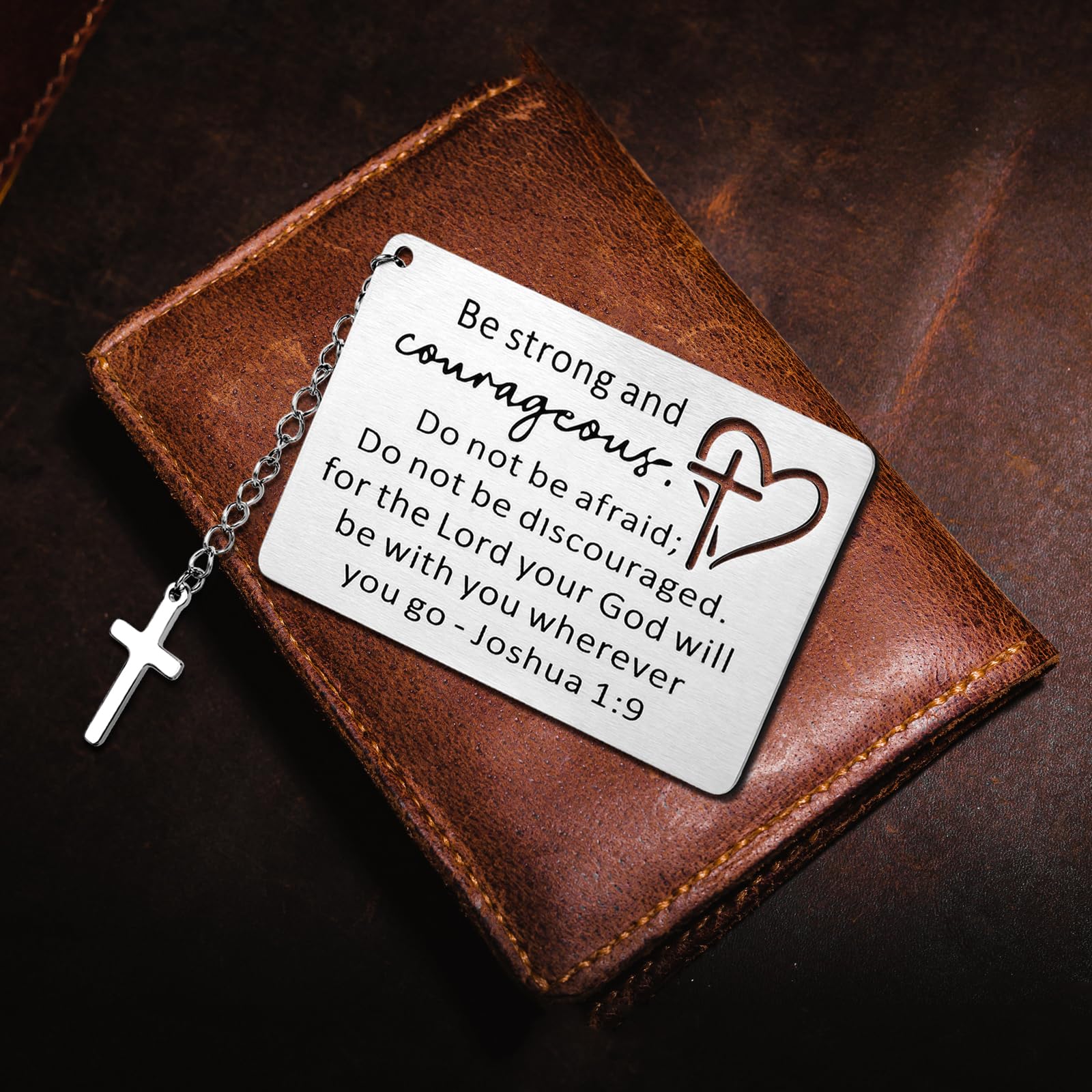 Christian Gifts for Men Women,Engraved Cutout Religious Graduation Cards,Inspirational Pastor Appreciation Gifts,Encouragement Prayer Wallet Insert Card for Christmas Birthday Graduation Presents