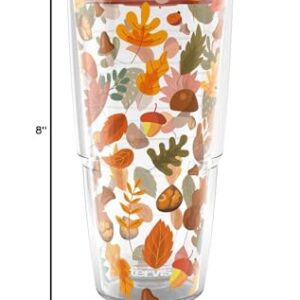 Tervis Awesome Autumn Fall Leaves Made in USA Double Walled Insulated Tumbler Travel Cup Keeps Drinks Cold & Hot, 24oz, Classic