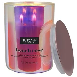 Empire Candle Beach Rose Scented Jar Candle, 12 oz, Burn Time 50 Hours, Home Fragrance, Room Accessories