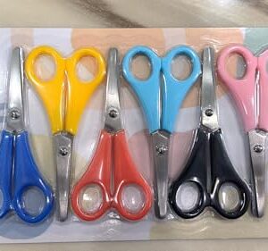 Vutyvve Kid Scissors, Blunt Tip Safety Children Scissors, Stainless Steel Blades with Centimetre Scale, More Accurate Cutting, Set of 6