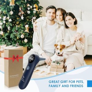 MINDPET-MED Pet Ear Thermometer for Dogs, Cats, and Livestock, Long Probe Designed, ℃/ ℉ Convert and Sound Switch Dedicated Button, 1 Second Measurement, 20 pcs Pet Swabs Included