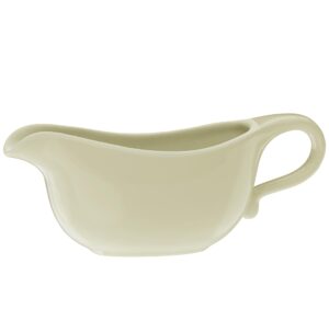 rondure large white gravy boat - 19 oz capacity, microwave and dishwasher compatible