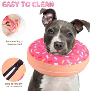 Inflatable Donut Dog Collar: Ultimate Post-Surgery Dog Cone Alternative, Dog Donut Collar After Surgery, Comfort for Small to Medium Breeds (L)