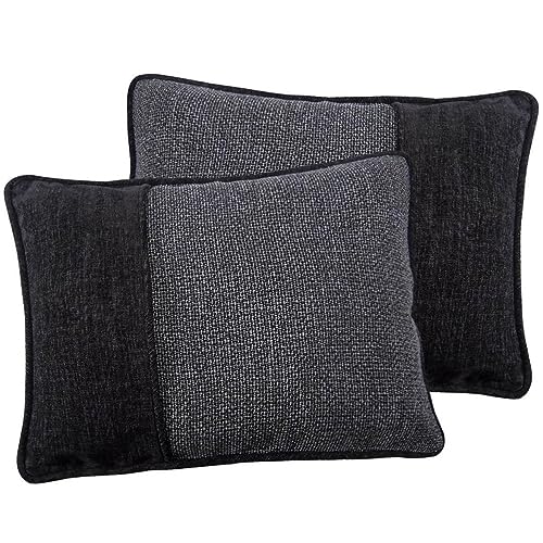 HiEnd Accents Hamilton 3 Piece Duvet Cover Set, Black and White Tweed Bed Set, Super King Size, Rustic Cabin Lodge Luxury Bedding Set, 1 Comforter Cover and 2 Pillow Shams