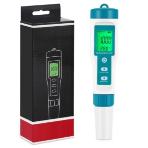 consfly ph meter tds meter 8 in 1 water quality tester ph/tds/ec/orp/s g/salinity/ h2/ temp meter, used for drinking water, pools, hydroponics, sea water, liquid fertilizer