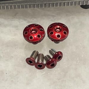 Red Stainless Torx Screws For Kizer Drop Bear Knife Pivot Scale & Pocket Clip