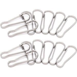 20-pack lanyard clip hooks,304 stainless steel spring hook,flag pole snap hook,holiday decoration hanging holder for home work shop school (29mm/1.14in)