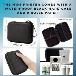 TRENDPJA - Mini Printer, Sticker Maker Machine, Bluetooth Printer for Phone, Small Pocket Printer, Wireless Label Printer, Thermal Mini Printer, Bluetooth Photo Printer for Scrapbooks, and DIY Crafts