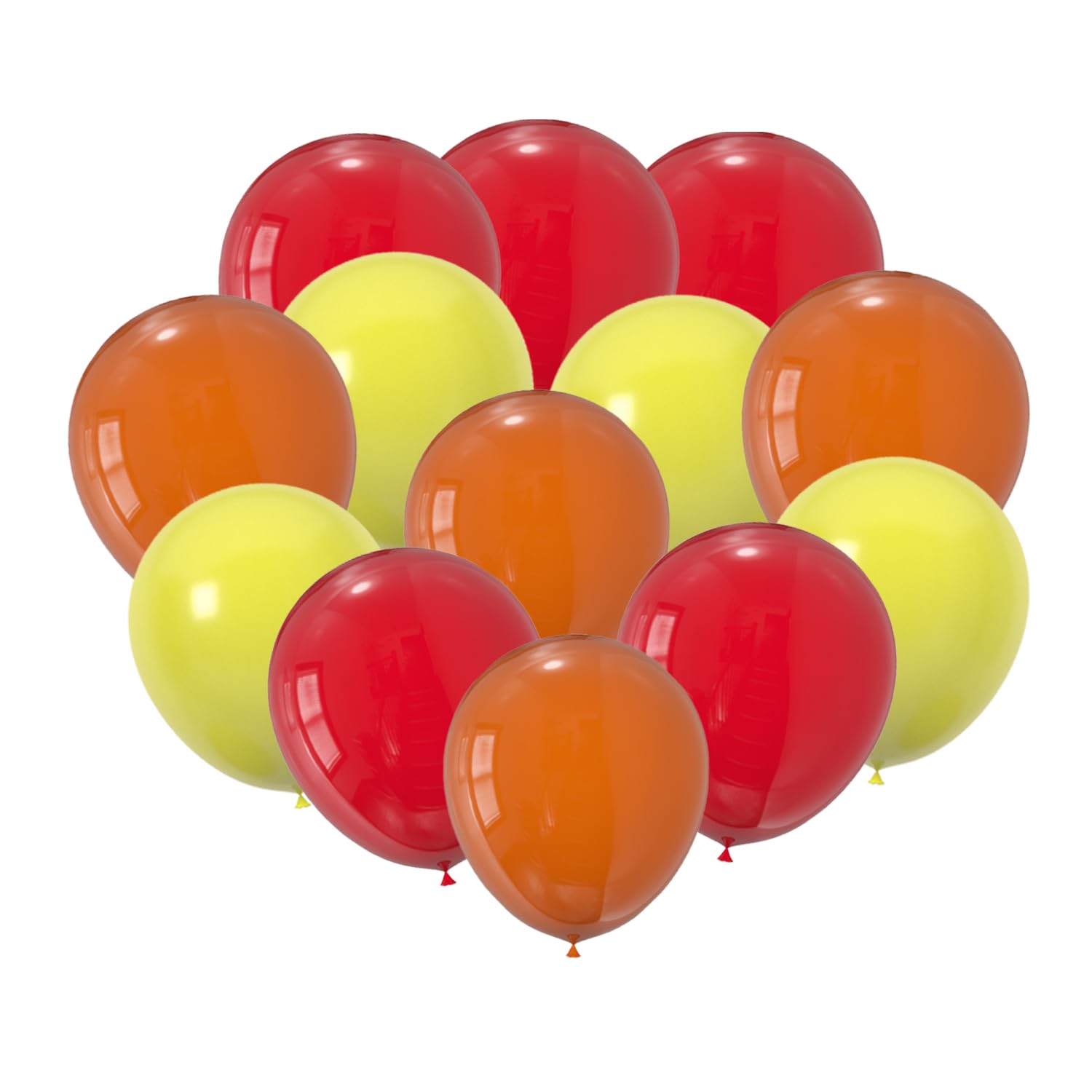 JODIDI 60 Pcs 12-Inch Latex Balloons in Yellow, Orange, and Red - Perfect for Thanksgiving Day, Valentine's Day, Graduations, Birthday, Fall Celebrations,Baby Shower, and Party Decorations