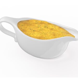 RONDURE Large White Gravy Boat - 19 oz Capacity, Microwave and Dishwasher Compatible