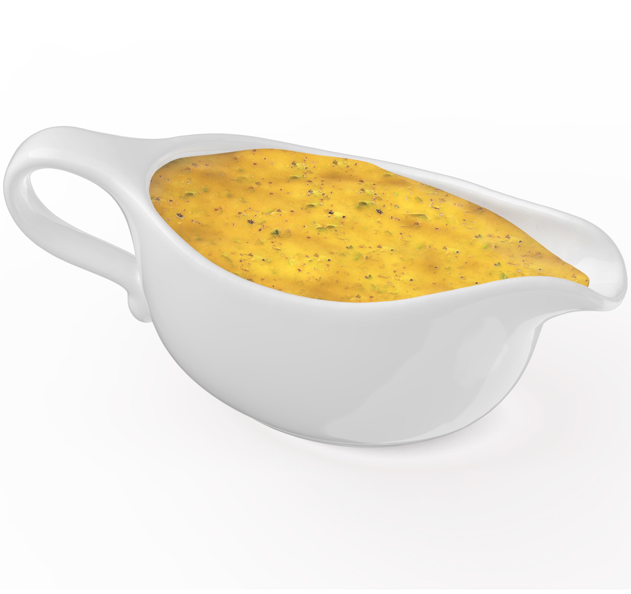 RONDURE Large White Gravy Boat - 19 oz Capacity, Microwave and Dishwasher Compatible