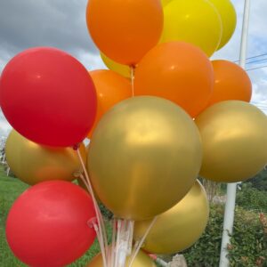 JODIDI 60 Pcs 12-Inch Latex Balloons in Yellow, Orange, and Gold - Perfect for Thanksgiving Day, Halloween, Graduations, Birthday, Fall Celebrations,Baby Shower, and Party Decorations